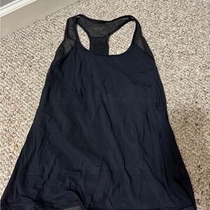 Black Mesh Racerback Tank Top